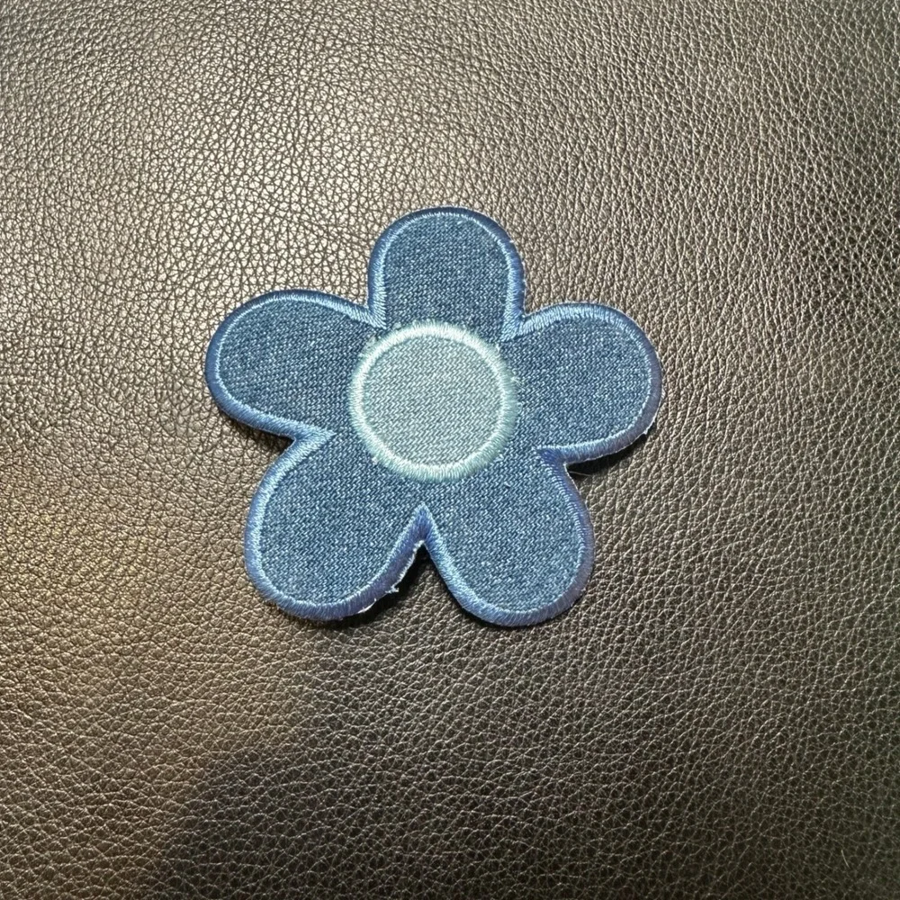 Denim Flower Applique Iron On Patch2.5